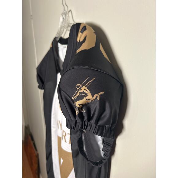 Remy Martin Cognac 1738 Football Jersey w/Shoulder Pads Mens Size L Black White - Picture 3 of 8